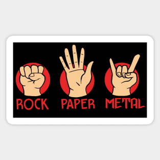 Rock paper metal Sticker